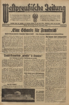 Westpreussische Zeitung, Nr. 226 Donnerstag 27 September 1934, 11. Jahrgang