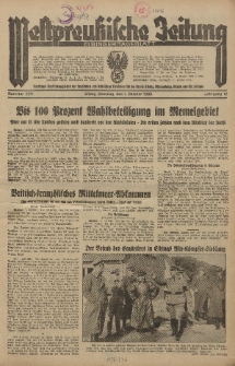 Westpreussische Zeitung, Nr. 229 Dienstag 1 Oktober 1935, 12. Jahrgang