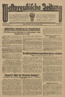 Westpreussische Zeitung, Nr. 247 Dienstag 22 Oktober 1935, 12. Jahrgang