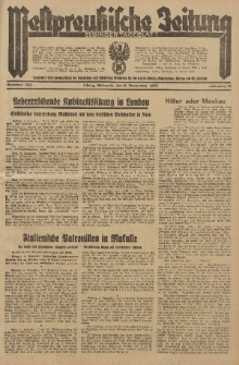 Westpreussische Zeitung, Nr. 260 Mittwoch 6 November 1935, 12. Jahrgang