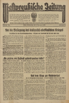 Westpreussische Zeitung, Nr. 284 Donnerstag 5 December 1935, 12. Jahrgang