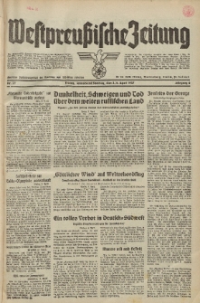 Westpreussische Zeitung, Nr. 77 Sonnabend/Sonntag 3/4 April 1937, 6. Jahrgang