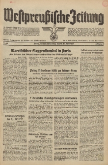 Westpreussische Zeitung, Nr. 83 Sonnabend/Sonntag 10/11 April 1937, 6. Jahrgang