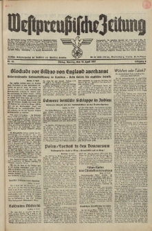 Westpreussische Zeitung, Nr. 84 Montag 12 April 1937, 6. Jahrgang