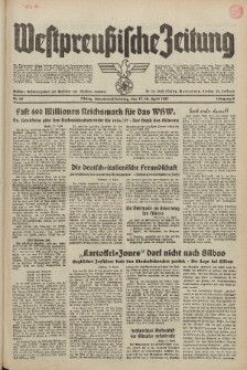 Westpreussische Zeitung, Nr. 89 Sonnabend/Sonntag 17/18 April 1937, 6. Jahrgang
