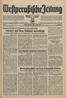 Westpreussische Zeitung, Nr. 92 Mittwoch 21 April 1937, 6. Jahrgang