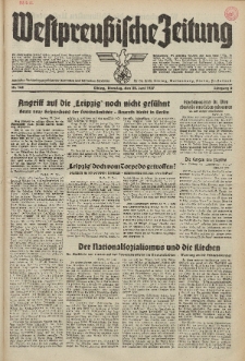 Westpreussische Zeitung, Nr. 142 Dienstag 22 Juni 1937, 6. Jahrgang