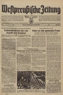 Westpreussische Zeitung, Nr. 2 Dienstag 3 Januar 1939, 8. Jahrgang