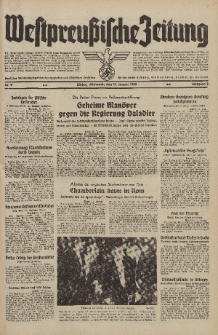 Westpreussische Zeitung, Nr. 9 Mittwoch 11 Januar 1939, 8. Jahrgang