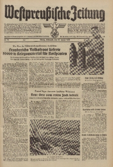 Westpreussische Zeitung, Nr. 15 Mittwoch 18 Januar 1939, 8. Jahrgang