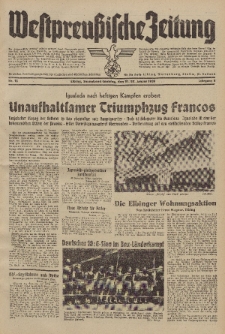 Westpreussische Zeitung, Nr. 18 Sonnabend/Sonntag 21/22 Januar 1939, 8. Jahrgang