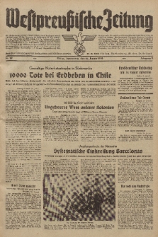 Westpreussische Zeitung, Nr. 22 Donnerstag 26 Januar 1939, 8. Jahrgang