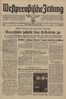 Westpreussische Zeitung, Nr. 23 Freitag 27 Januar 1939, 8. Jahrgang