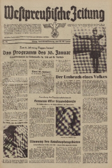 Westpreussische Zeitung, Nr. 24 Sonnabend/Sonntag 28/29 Januar 1939, 8. Jahrgang