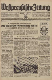 Westpreussische Zeitung, Nr. 32 Dienstag 7 Februar 1939, 8. Jahrgang