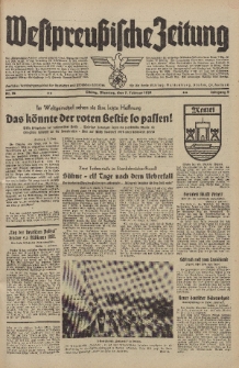 Westpreussische Zeitung, Nr. 32 Dienstag 7 Februar 1939, 8. Jahrgang