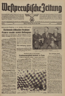 Westpreussische Zeitung, Nr. 73 Montag 27 März 1939, 8. Jahrgang