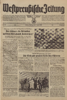 Westpreussische Zeitung, Nr. 79 Montag 3 April 1939, 8. Jahrgang