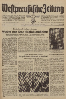 Westpreussische Zeitung, Nr. 82 Donnerstag/Freitag 6/7 April 1939, 8. Jahrgang