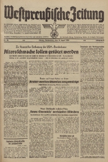 Westpreussische Zeitung, Nr. 86 Donnerstag 13 April 1939, 8. Jahrgang