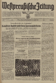 Westpreussische Zeitung, Nr. 88 Sonnabend/Sonntag 15/16 April 1939, 8. Jahrgang