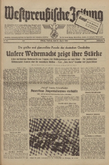 Westpreussische Zeitung, Nr. 92 Freitag 21 April 1939, 8. Jahrgang