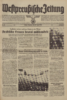Westpreussische Zeitung, Nr. 95 Dienstag 25 April 1939, 8. Jahrgang