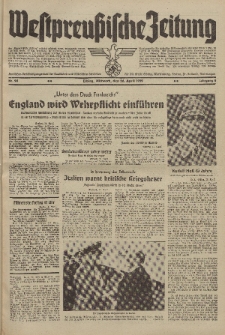 Westpreussische Zeitung, Nr. 96 Mittwoch 26 April 1939, 8. Jahrgang