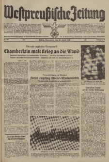 Westpreussische Zeitung, Nr. 97 Donnerstag 27 April 1939, 8. Jahrgang