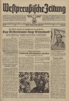 Westpreussische Zeitung, Nr. 98 Freitag 28 April 1939, 8. Jahrgang