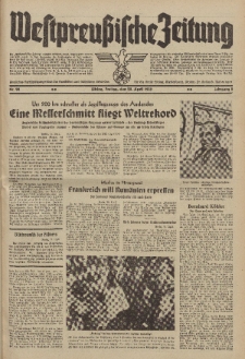 Westpreussische Zeitung, Nr. 98 Freitag 28 April 1939, 8. Jahrgang