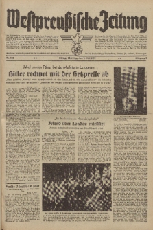 Westpreussische Zeitung, Nr. 100 Dienstag 2 Mai 1939, 8. Jahrgang