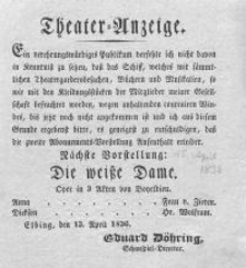 Theater-Anzeige (13.IV.1836)