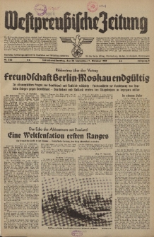1939-08-30/09-01, Westpreussische Zeitung, Nr. 228 Sonnabend/Sonntag 30.8/1 Oktober 1939, 8. Jahrgang