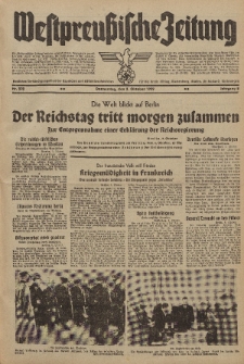 Westpreussische Zeitung, Nr. 232 Donnerstag 5 Oktober 1939, 8. Jahrgang