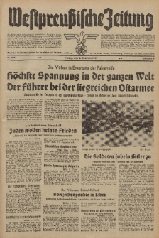 Westpreussische Zeitung, Nr. 233 Freitag 6 Oktober 1939, 8. Jahrgang