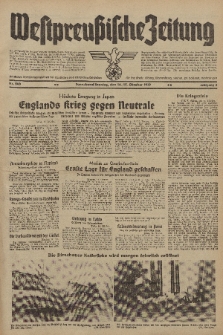 Westpreussische Zeitung, Nr. 240 Sonnabend/Sonntag 14/15 Oktober 1939, 8. Jahrgang