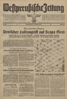 Westpreussische Zeitung, Nr. 243 Mittwoch 18 Oktober 1939, 8. Jahrgang