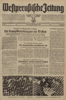 Westpreussische Zeitung, Nr. 245 Freitag 20 Oktober 1939, 8. Jahrgang