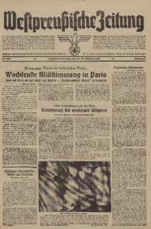 Westpreussische Zeitung, Nr. 252 Sonnabend/Sonntag 28/29 Oktober 1939, 8. Jahrgang