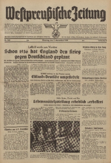 Westpreussische Zeitung, Nr. 260 Dienstag 7 November 1939, 8. Jahrgang