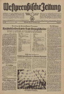 Westpreussische Zeitung, Nr. 267 Mittwoch 15 November 1939, 8. Jahrgang