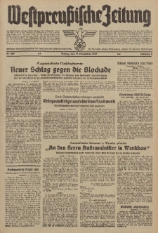 Westpreussische Zeitung, Nr. 269 Freitag 17 November 1939, 8. Jahrgang