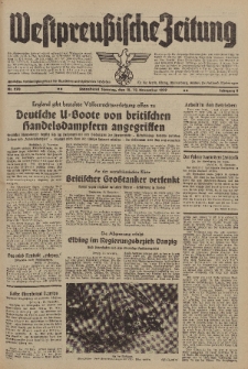 Westpreussische Zeitung, Nr. 270 Sonnabend/Sonntag 18/19 November 1939, 8. Jahrgang