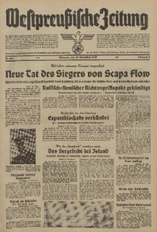 Westpreussische Zeitung, Nr. 279 Mittwoch 29 November 1939, 8. Jahrgang