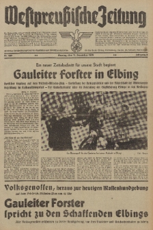 Westpreussische Zeitung, Nr. 289 Montag 11 Dezember 1939, 8. Jahrgang