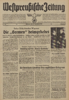 Westpreussische Zeitung, Nr. 291 Mittwoch 13 Dezember 1939, 8. Jahrgang