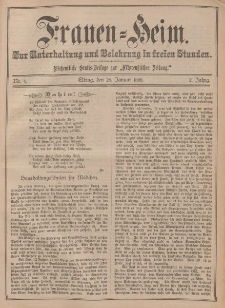 Frauen-Heim, Nr 4, 28. Januar, 2 Jahrgang