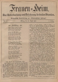 Frauen-Heim, Nr 17, 28. April, 2 Jahrgang