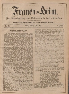 Frauen-Heim, Nr 22, 1. Juni, 3 Jahrgang